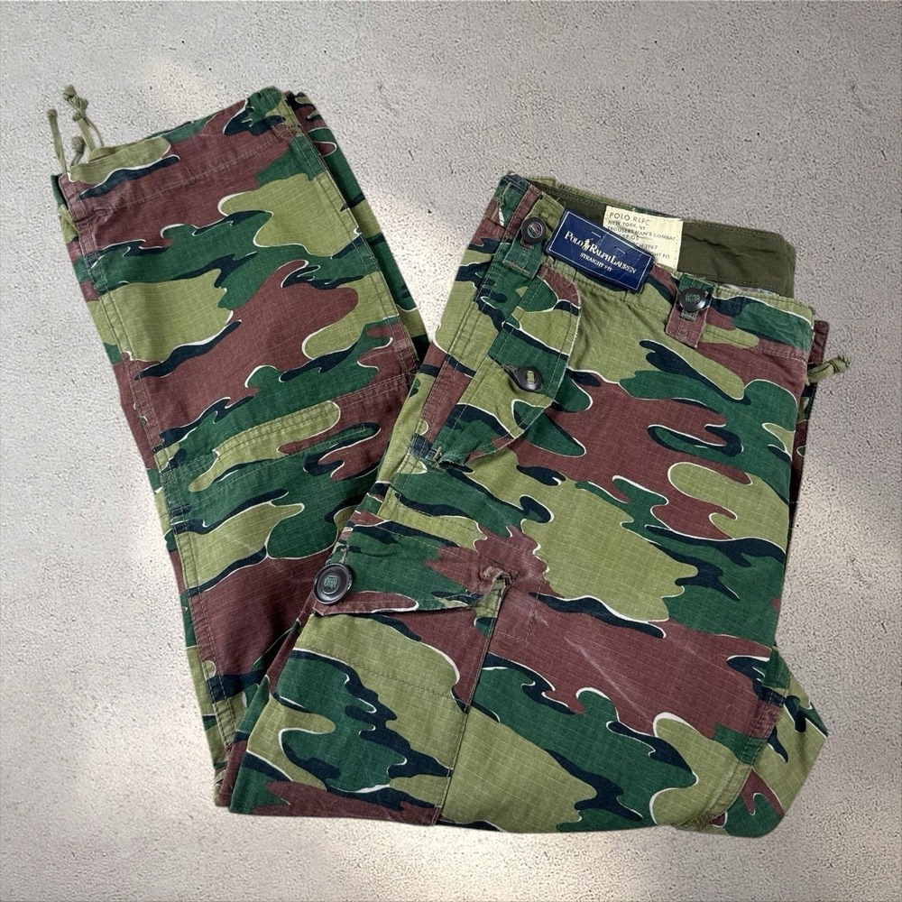 Polo Ralph Lauren Surplus Division Army Military Camo Cargo Pants‎ OG-107 38x30
